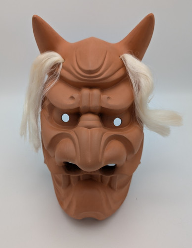 Japanese ceramic furyumen mask - furyumen,