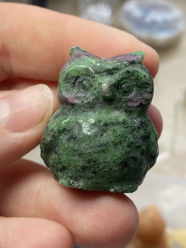 Ruby zoisite crystal - in,