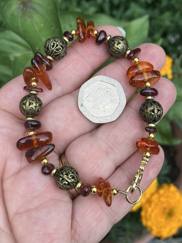 Handmade amber chip - chip, bracelet