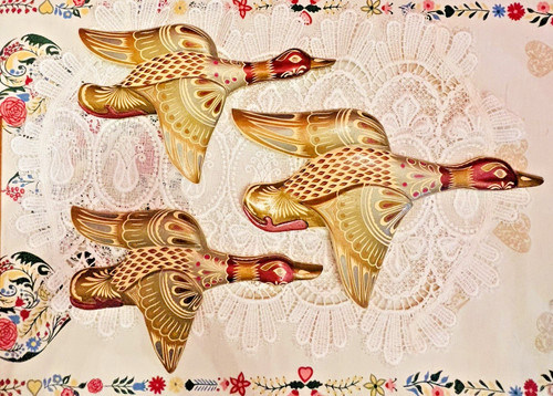Vintage carved wood - wood, flying