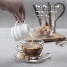 Small White Fine Porcelain CHURN Shaped Cream or Milk Jug  - 125ml - Tea Coffee