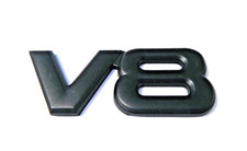 V8 Matt Black 3D Metal V8