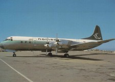 NOMADS AIRLINES LOCKHEED ELECTRA L188 AIRCRAFT POSTCARD AIRPLANE