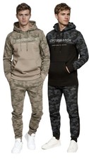 Mens Tracksuit Set Camo Hooded