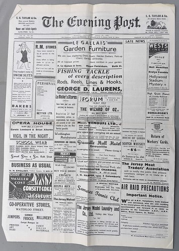 Jersey evening post ww2 - 'evening, post'