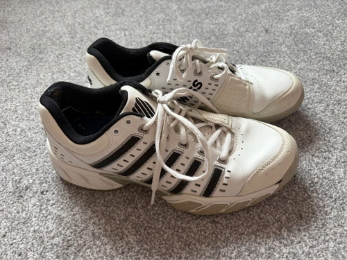 K-Swiss white leather tennis