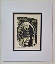 O'CONNOR Lapwing Canal Boat, Mountsorrel (1950 Colour Lithograph)