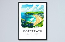 Portreath Watercolor Poster
