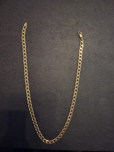Mens 9ct gold chain curb - mens,