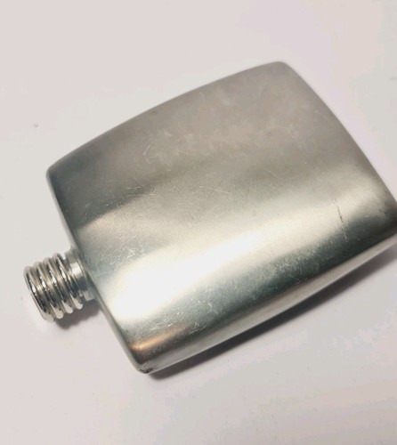 Vintage steel pocket hip flask - vintage,