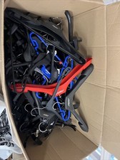 JobLot 100 Coat Hangers Plastic Kids Adults Black Coloured Suit Jeans Pants Etc