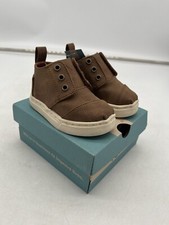 Toms Tiny Botas Cupsole Boys Baby Toffee Microsuede in UK 3 (EU 19.5) BRAND NEW
