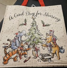 NEW WINNIE THE POOH / TIGGER/ PIGLET / EYORE  CHRISTMAS 🎄🎅 REUSAB SHOPPER BAG 