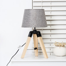 Wooden Tripod Table Lamp -