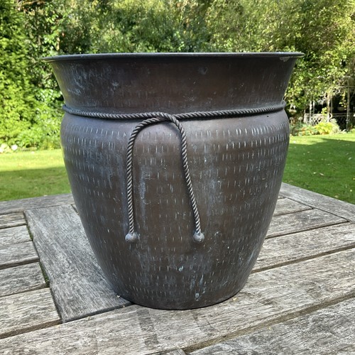 Vintage copper jardiniere - copper,