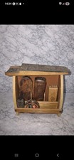 Vintage wooden shoe shine - vintage,