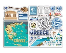 A5 Sticker Sheet Greece Vinyl
