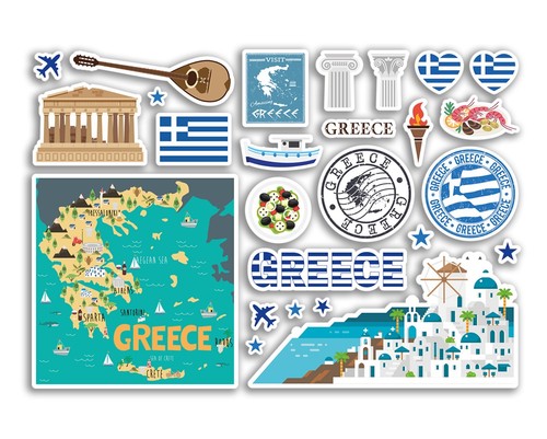 Sticker sheet greece vinyl - sticker,