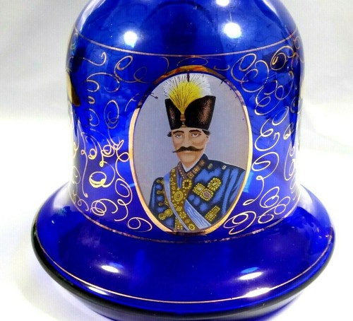 Antique late 1800s blue glass - late,