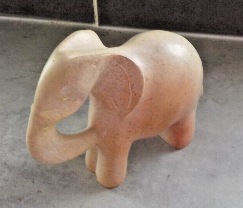 Soap stone ceramic elephant - stone,