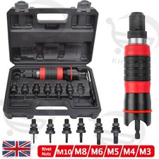 Professional Electric Drill Rivet Rivnut Nut Gun Adapter Insert Tool Kit M3-M10