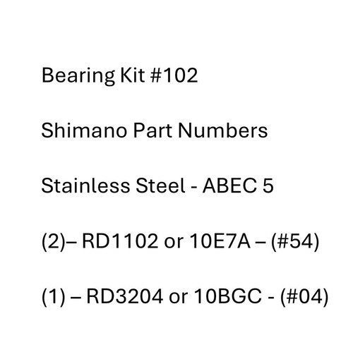 Bearing kit 102 - bearing,