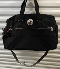 Kipling Cool Defea Bag Black Weekender Duffle Zip Pockets Double Strap