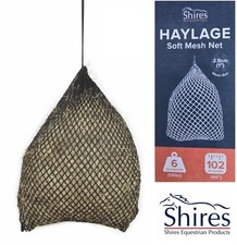 SHIRES SOFT MESH HAYLAGE NET Small Holes Length 40" Holes 1" Black