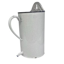 Vintage Enamel French Irrigator, Garden Planter, Kitchen Jug, Shower Caddy