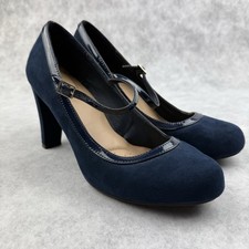 Roberto Vianni Comfort Blue Suede Mary Jane Shoe with Buckle Size UK 6 EUR 39