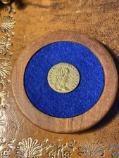 Token - SPADE HALF GUINEA. GAMING TOKEN OF KING GEORGE 111. brass gold guilded