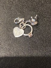 Thomas Sabo Silver Triple Princess Charm With Tiara, Ring & Heart Charm