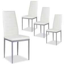 Set of 4 Dining Chairs Padded