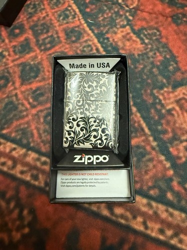 Zippo lighter ornate floral - zippo,