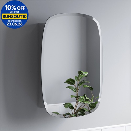 Bathroom single door mirror - single,