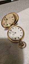  10 ct plated gold 17 jewels Antique Waltham Full Hunter Pocket Watch C1905