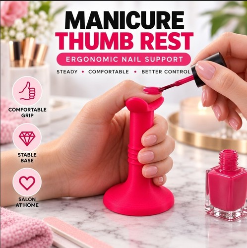 Manicure thumb rest nail art - thumb,