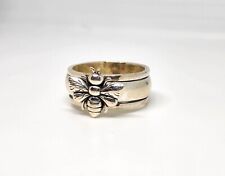 Bee Spinner Ring 925 Solid Sterling Silver Anxiety & Meditation Worry Ring Gift