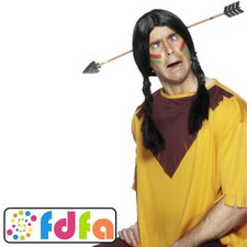 Smiffys Arrow Through Head Halloween Red Indian Joke Adult Fancy Dress