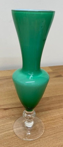 Murano opaline green fluted - opaline,