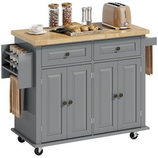 HOMCOM Rolling Kitchen Island
