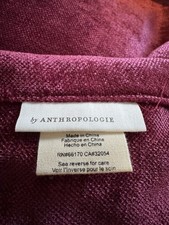 A Pair Of Anthropologie Extra Long Raspberr Chenille Concealed Tab Curtains