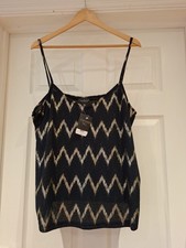 TOPSHOP TALL Black & Gold Top