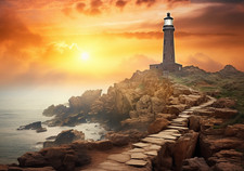 LIGHTHOUSE SEASCAPE CANVAS