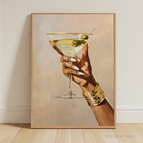 Cocktail martini poster - martini,