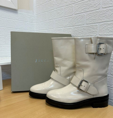Jigsaw cream leather biker - cream,