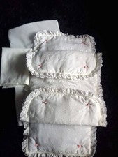 De Luxe Cream Broderie Anglais Bedding set for Silver Cross Twin Dolls Pram