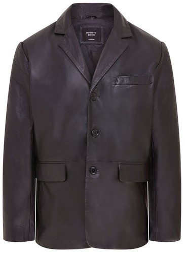 Mens black genuine leather - mens,