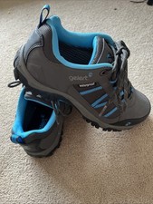 Gelert Womens Waterproof Walking Hiking Low Cut Ankle Charcoal/Blue - Size 6 NEW