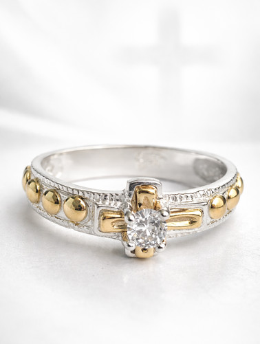 Unisex rosary ring silver 925